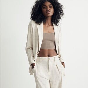 Madewell Caldwell Double-Breasted Blazer in Ghent Plaid